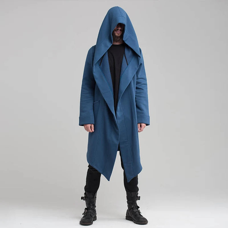 Long Hooded Cardigan With Pockets